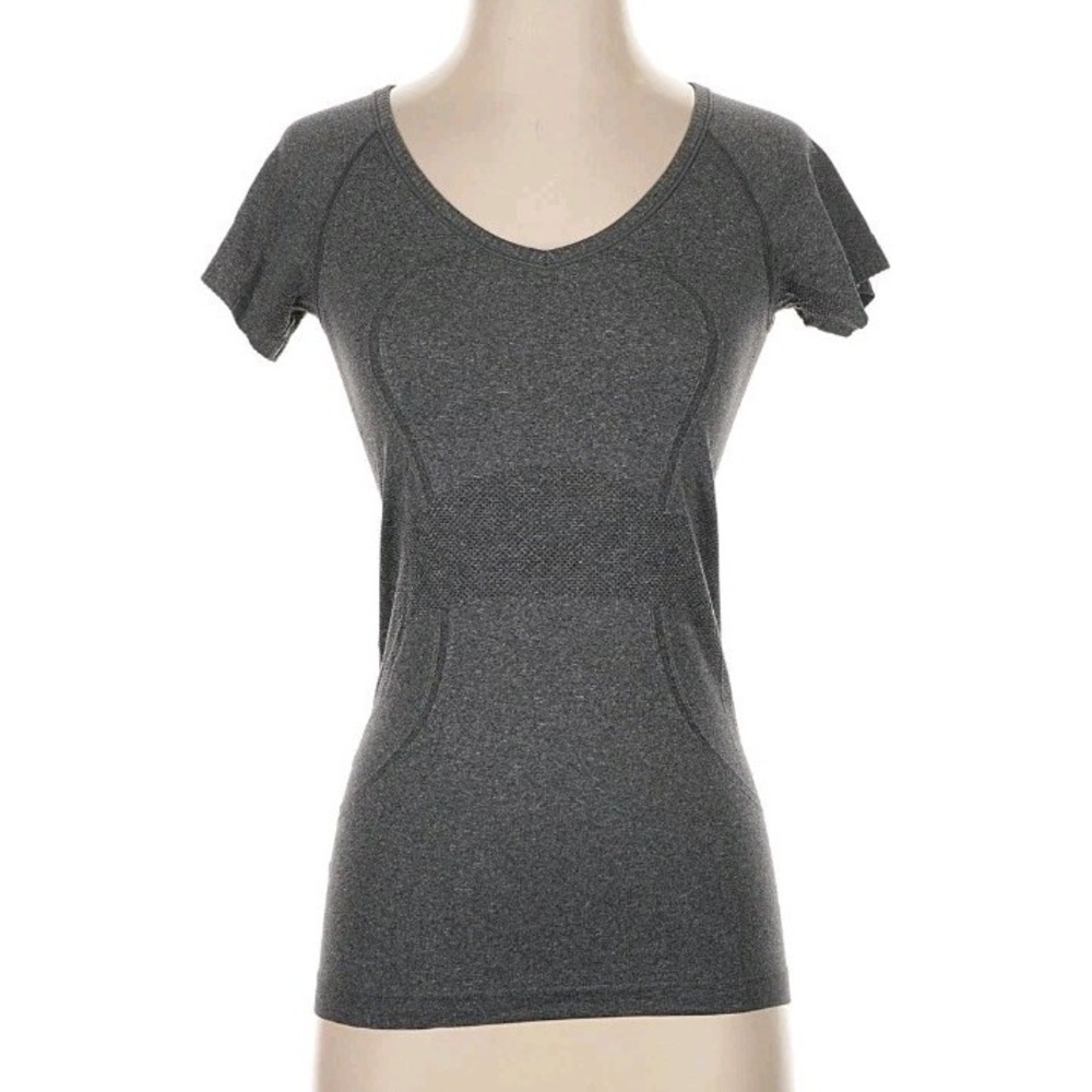 Lululemon Run Swiftly Tech Short Sleeve Tee Heathered Womens 4 Run Yoga Gym